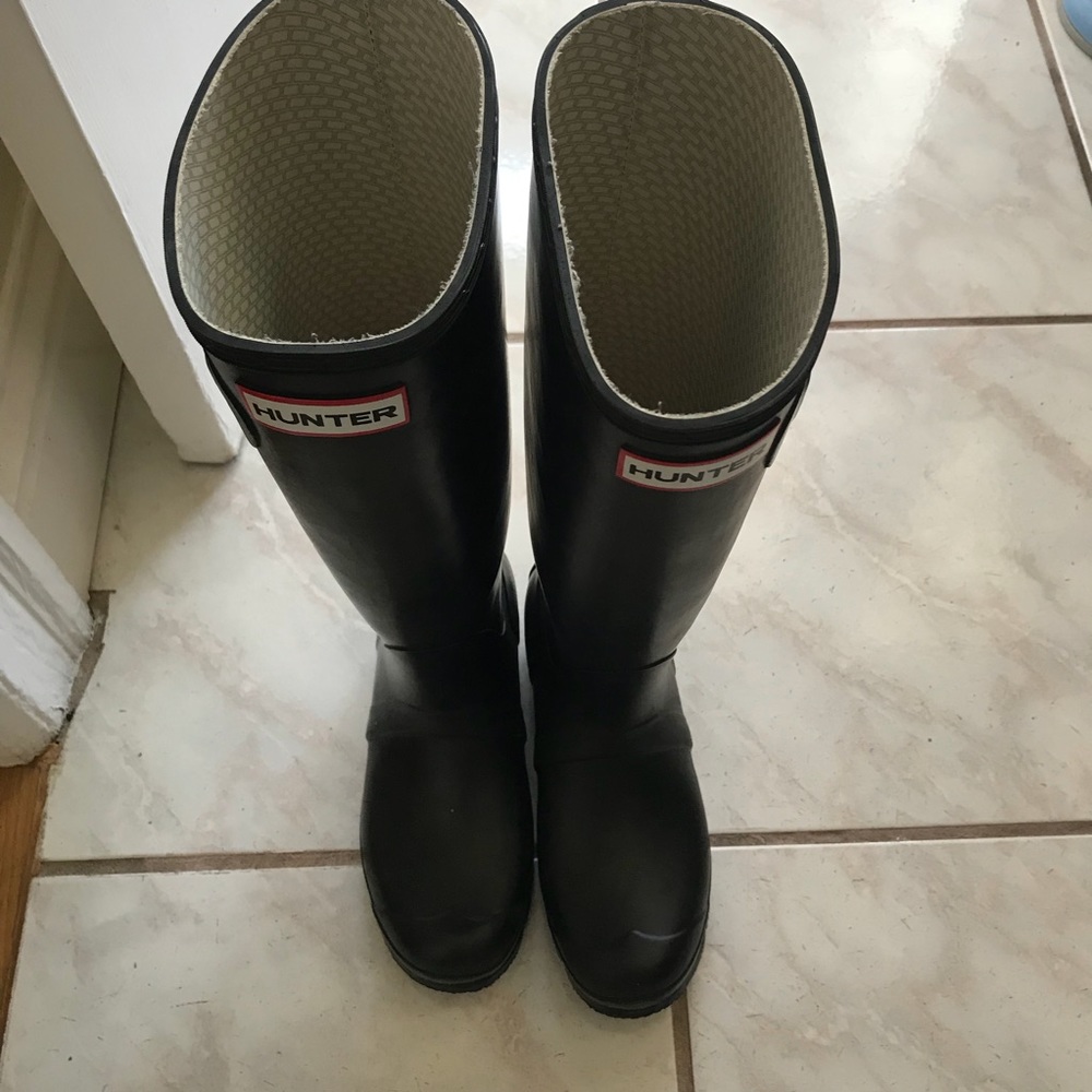 Hunter Boots black tall matte